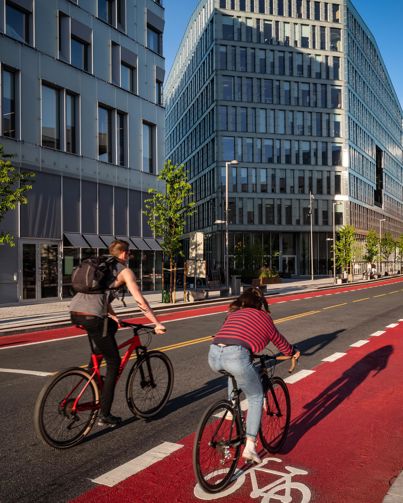 Syklister i Bjørvika