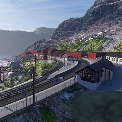 Skisse av Myrdal stasjon, Bergensbanen