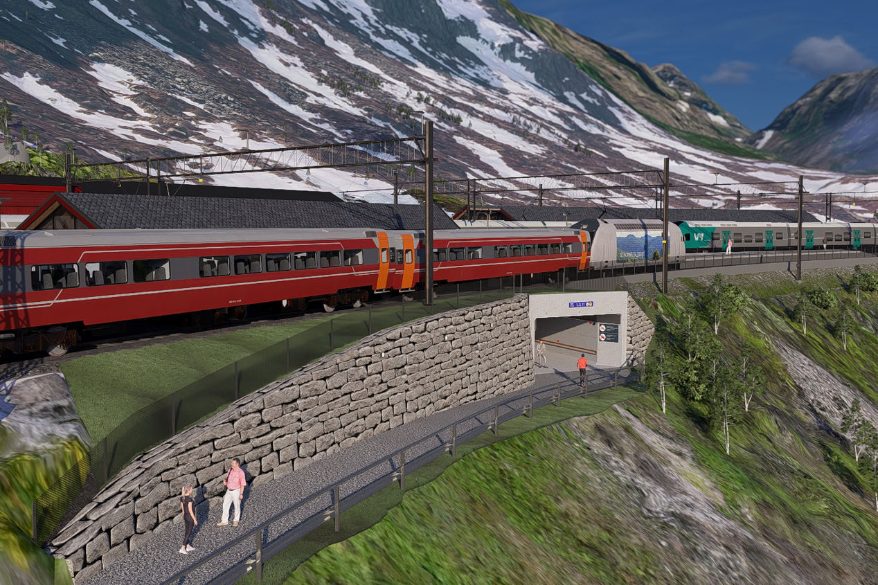 Skisse av Myrdal stasjon