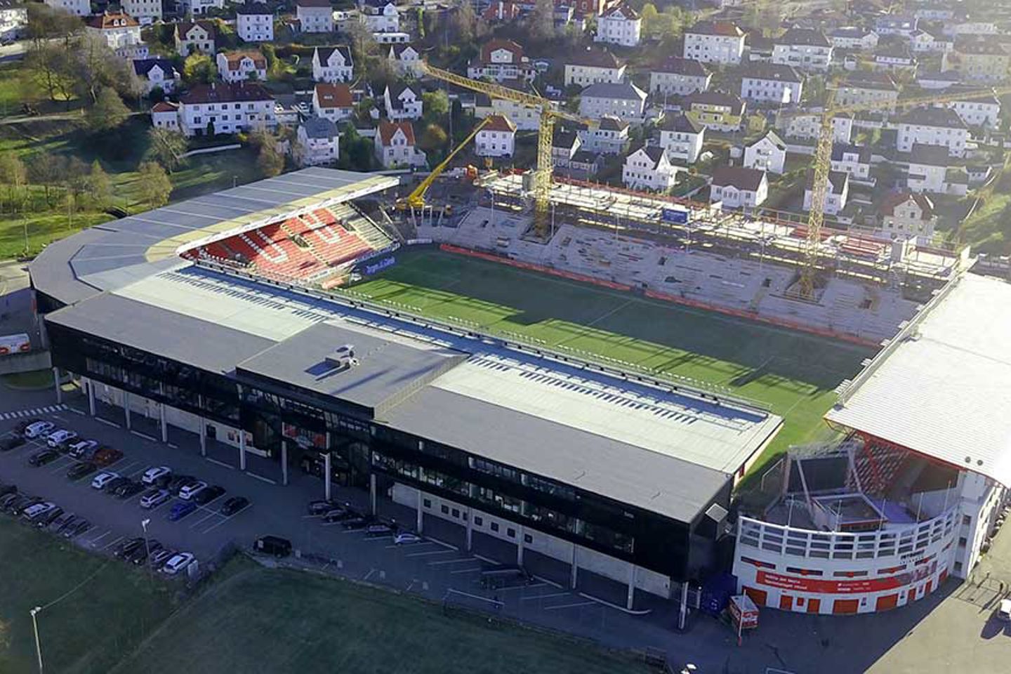 Brann Stadion. Fra byggeperioden.