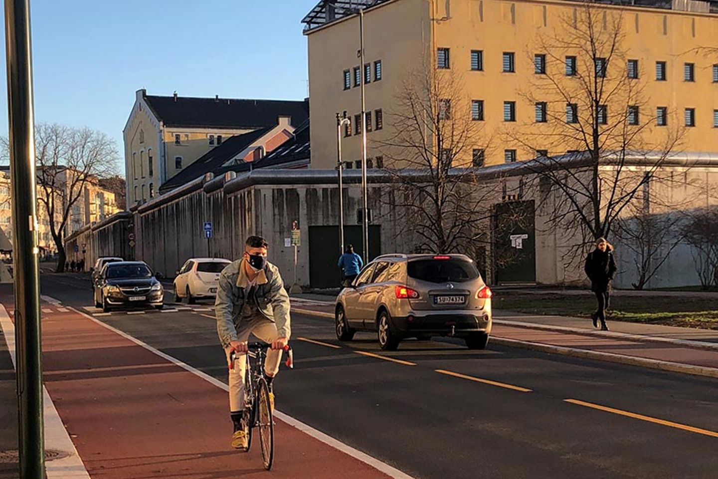 Opphevet sykkelfelt i Åkebergveien |