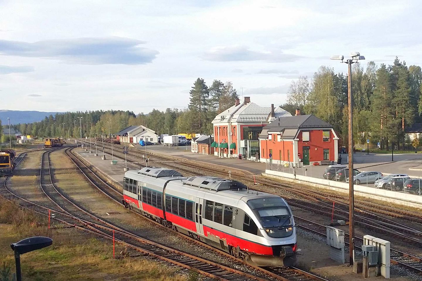 Elverum stasjon er på strekningene som nå digitaliseres |