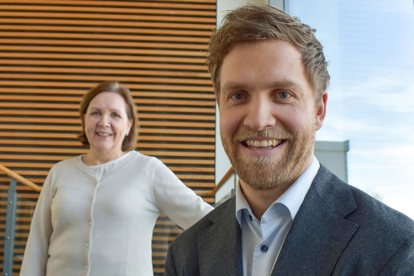 Konsernsjef Grethe Bergly og CDO Herman Bjørn Smith i Multiconsult er fornøyd med samarbeidsavtalen