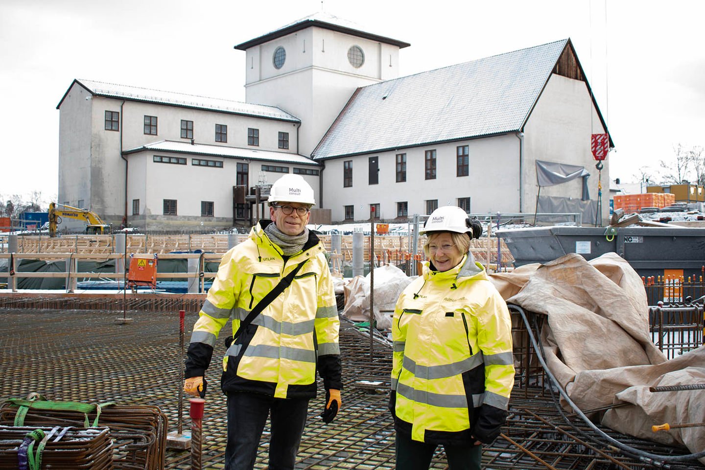 Pål Anders Thomas og Anne Mette Bjerknes leder arbeidet for Multiconsult på Vikingtidsmuseet |